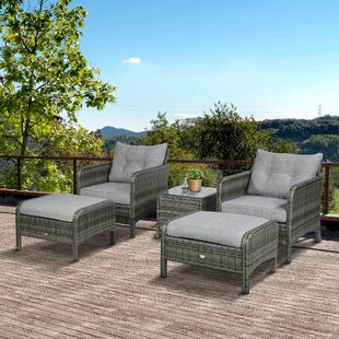 Hampton bay patio discount chairs with ottoman